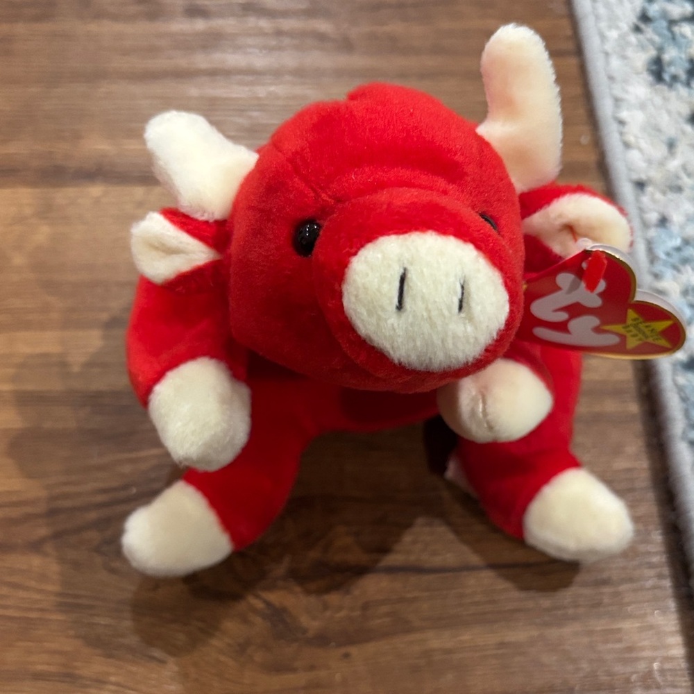 Really rare beanie original baby from 1990s red bow